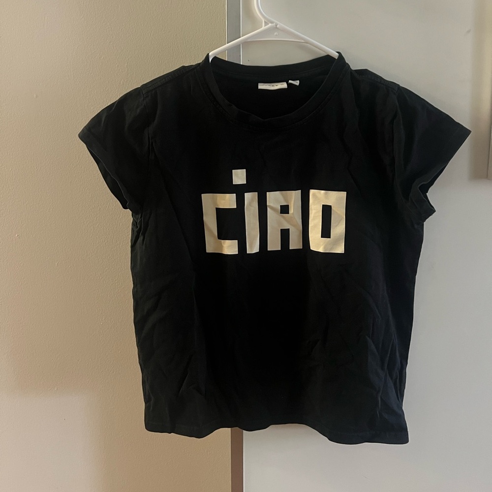 Clare V Black Ciao Classic Tee